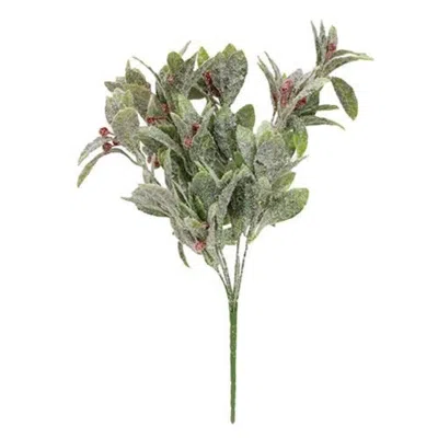 Homegifo *flocked Sparkle Mistletoe Bush In Green