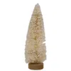 Homegifo Flocked White Bottle Brush Tree 12"