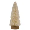 Homegifo Flocked White Bottle Brush Tree 9"