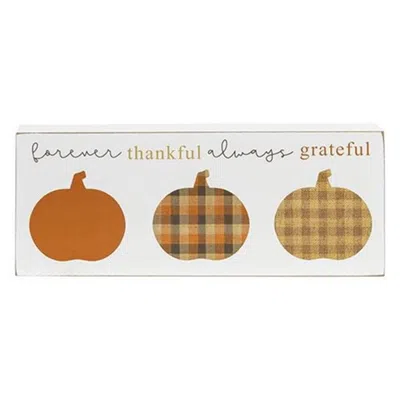 Homegifo *forever Thankful Always Grateful Pumpkins Box Sign In Neutral