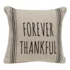Homegifo Forever Thankful Striped Natural Pillow