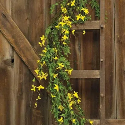 Homegifo Forsythia Garland In Green