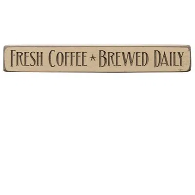 Homegifo Fresh Coffee Engraved Block 12"