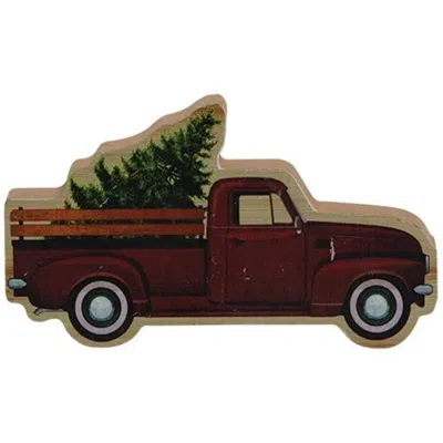 Homegifo *fresh Cut Tree & Truck Wood Sitter In Brown