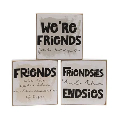 Homegifo Friends For Keeps Square Block 3 Asstd. In Gray