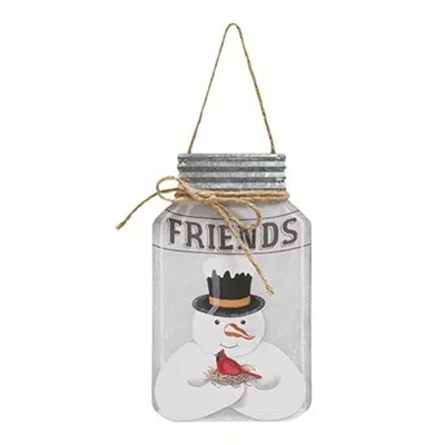 Homegifo *friends Snowman Mason Jar Hanger In Multi
