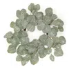 Homegifo Frosted Dollar Eucalyptus Leaf Candle Ring 6.5"
