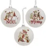 Homegifo Frosted Glass Gnome Bulb Ornament 3 Asstd.
