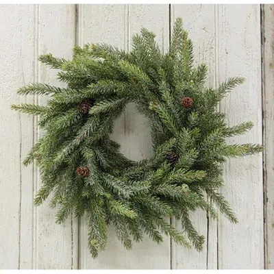 Homegifo Frosted White Spruce Wreath 18" In Green