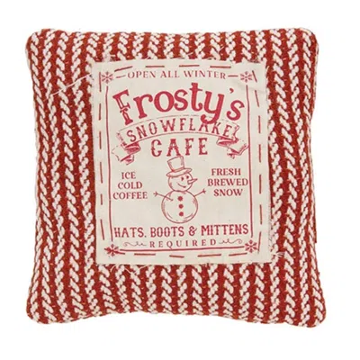 Homegifo Frosty Snowflake Cafe Mini Pillow In Brown