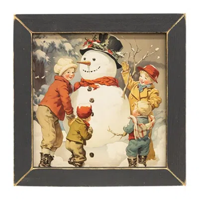 Homegifo Fun In The Snow Framed Print In Gray