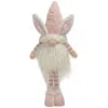 Homegifo Fuzzy Pink Striped Standing Gnome Bunny