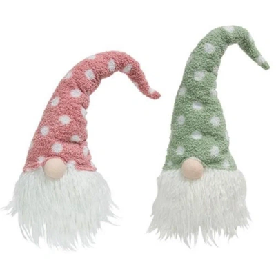 Homegifo *fuzzy Polka Dot Gnome 2 Asstd. In Multi