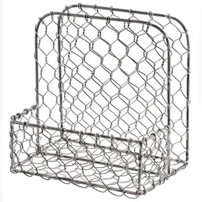 Homegifo Galvanized Chicken Wire Napkin Holder In Black