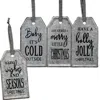 Homegifo *galvanized Christmas Sayings Tag Ornament 4 Asstd.