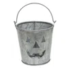 Homegifo Galvanized Jack Face Metal Bucket
