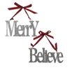 Homegifo ^^**galvanized Merry/believe Ornament 2 Asstd.