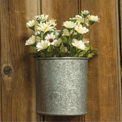 Homegifo Galvanized Wall Planter In Metallic