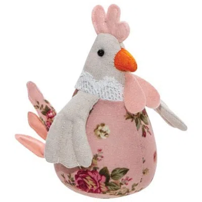 Homegifo Garden Floral Sitting Hen In Pink