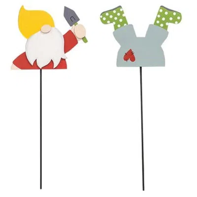 Homegifo *gardening Gnome Plant Poke 2 Asstd. In Multi