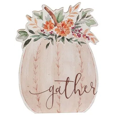 Homegifo *gather Chunky Watercolor Pumpkin Sitter In Gray
