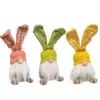 Homegifo *gingham Waffle Bunny Gnome 3 Asstd.