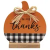 Homegifo *give Thanks Buffalo Check & Orange Pumpkin