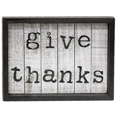 Homegifo *give Thanks Shiplap Box Sign In Black