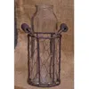 Homegifo Glass Bottle In Basket