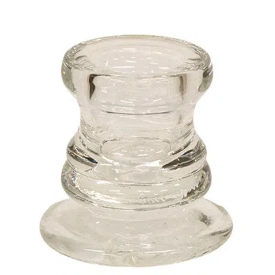Homegifo Glass Taper Holder In Metallic