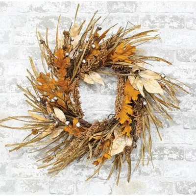 Homegifo Gleaning Wreath 24" In Gold