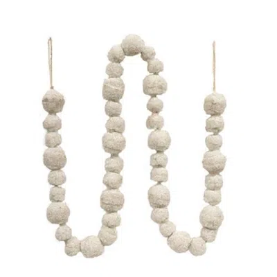 Homegifo Glitter Snowball Garland In Burgundy