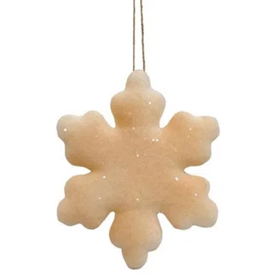 Homegifo Glitter Snowflake Ornament In Neutral