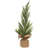 Homegifo Glittered Cedar Tree With Burlap Base