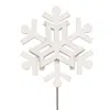 Homegifo Glittered Layered Wooden Snowflake Planter Stake 14"