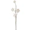 Homegifo Glittered Wood Snowflake Pick