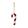 Homegifo Glittered Wooden Candy Cane Ornament 4"