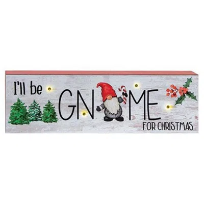 Homegifo *gnome For Christmas Block W/led Light In Multi
