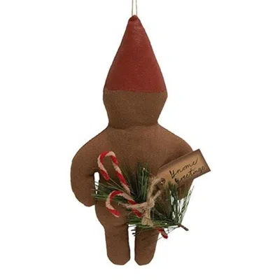 Homegifo *gnome Greetings Gingerbread Ornament In Brown
