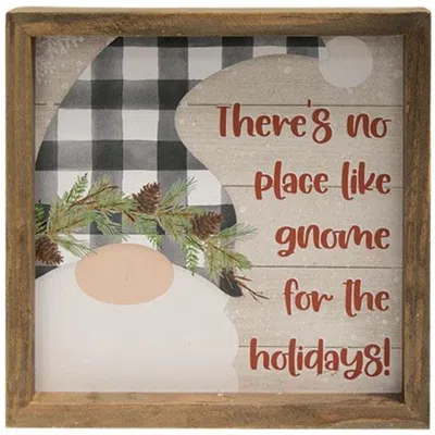 Homegifo *gnome Home For Christmas Frame 2 Asstd.