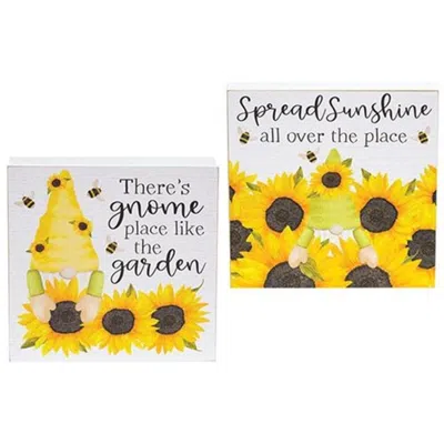 Homegifo *gnome Place Like The Garden Box Sign 2 Asstd. In Multi