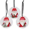Homegifo *gnome's Watching Round Wooden Ornament 3 Asstd.