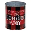 Homegifo Good Tidings Christmas Metal Bucket