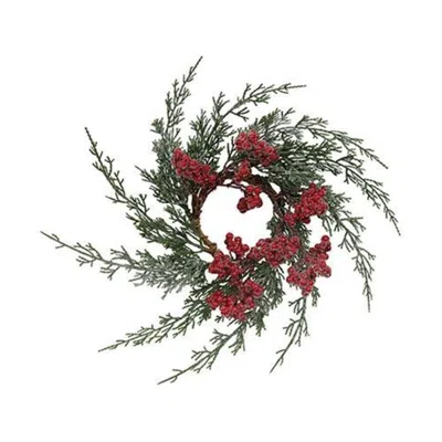 Homegifo Graceful Cedar Berry Candle Ring 3.5" In Multi