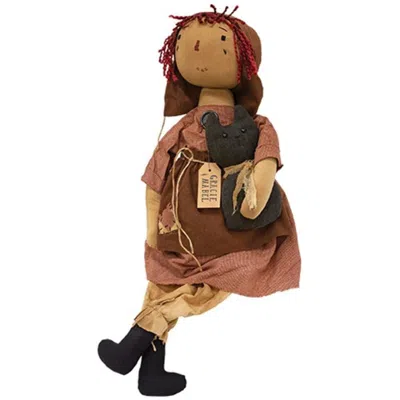 Homegifo Gracie Doll W/mabel The Cat In Brown