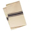 Homegifo Grain Sack Cream And Navy Stripe Short Runner