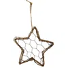 Homegifo Grapevine & Chicken Wire Star 4"