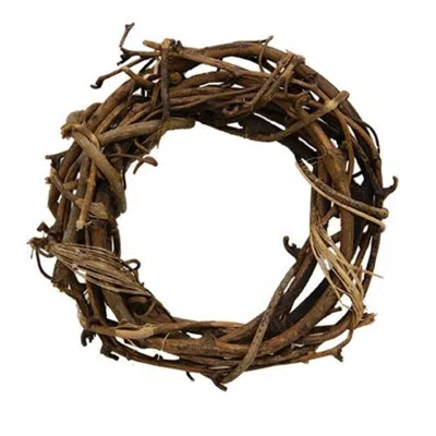 Homegifo Grapevine Wreath 4" In Brown