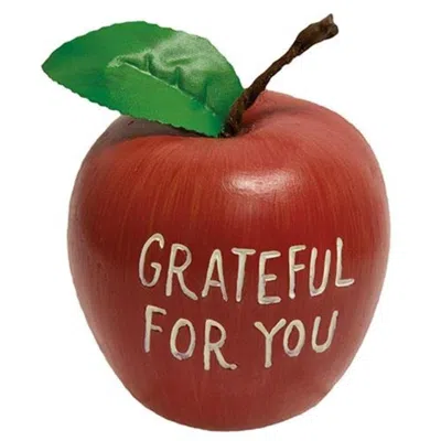 Homegifo Grateful For You Engraved Resin Apple In Red