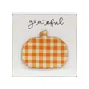 Homegifo Grateful Plaid Pumpkin Block